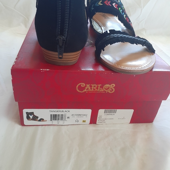Brand new in box black Carlos Santana Sandals. Womens Size 10 - Picture 8 of 8